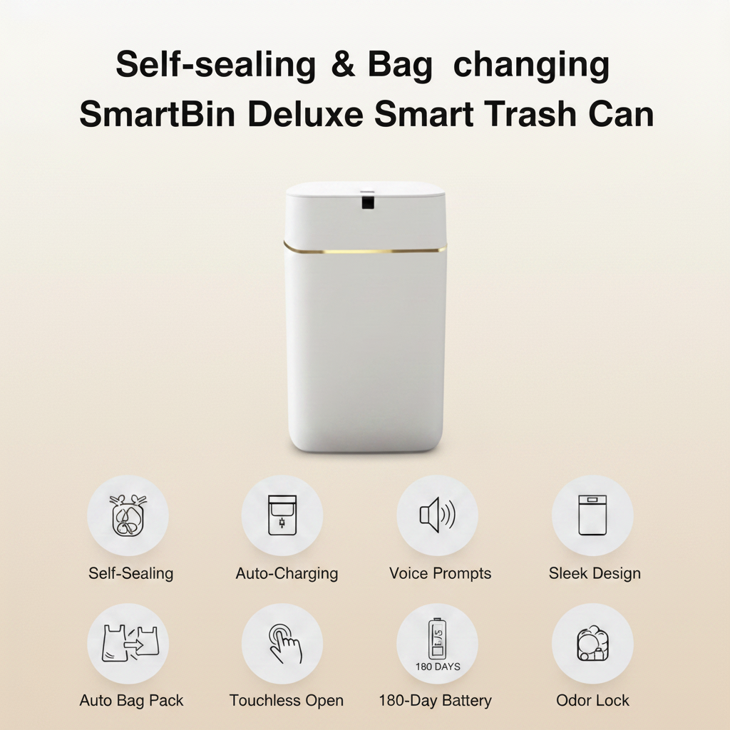 SmartBin Deluxe features infographic
