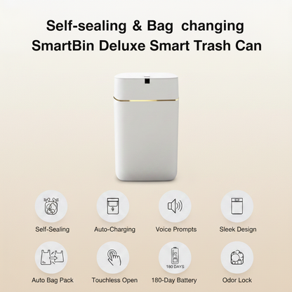 SmartBin Deluxe features infographic